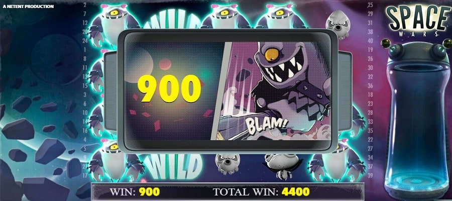 Amazing adventures await in Space wars slot machine