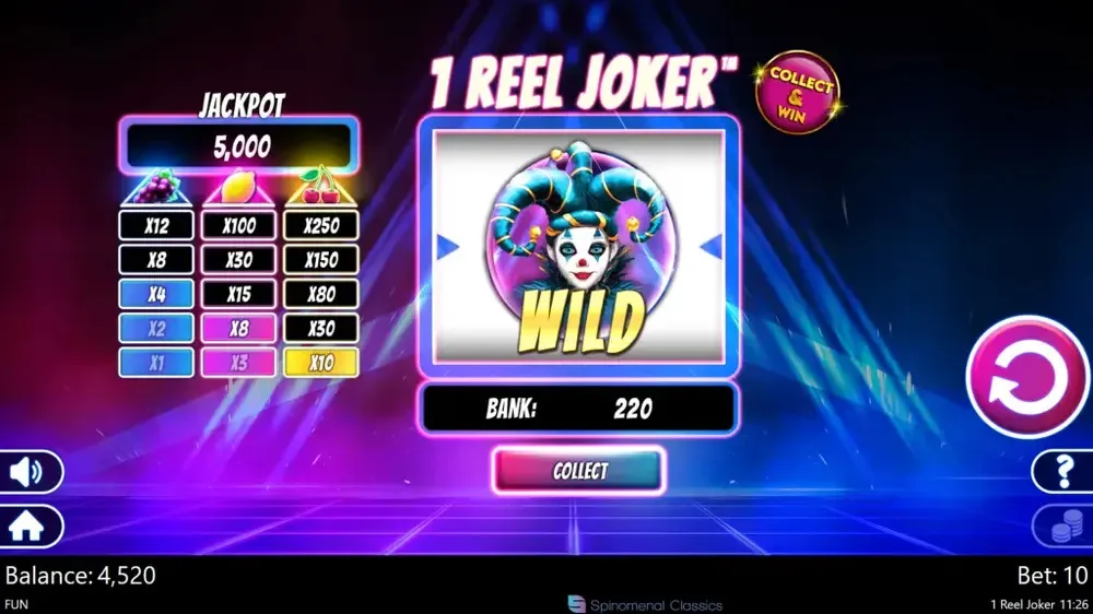 gameplay of slot 1 Reel Joker