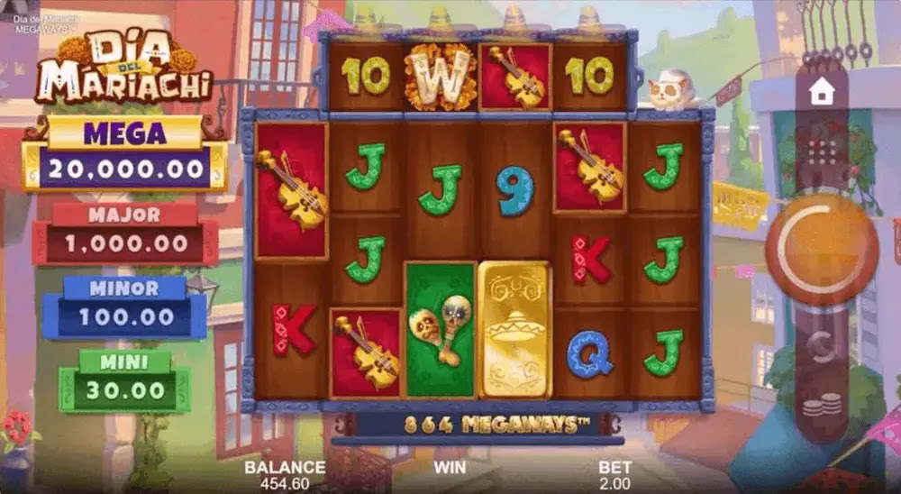 Gameplay of Dia del Mariachi slot machine