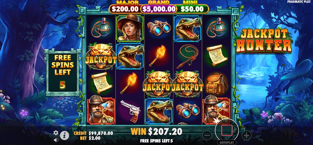 Características de la tragamonedas Jackpot Hunter