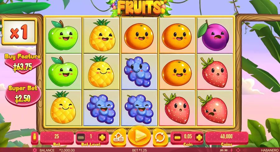 gameplay de la machine à sous tooty fruity